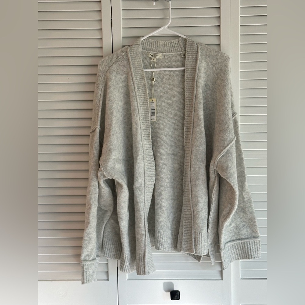 Max Studio London Cardigan Sweater XL - Light Gray NWT
